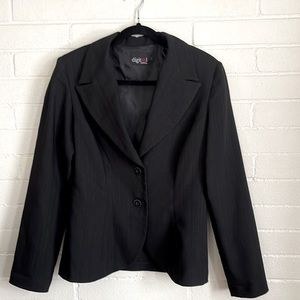 🦋3/40 VINTAGE Fitted Black Blazer Suit Jacket (7)